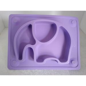 Silicone Purple Elephant Placemat Baby Toddler Feeding Dish